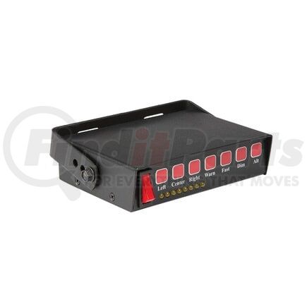 Grote 98522 Warning Light Switch Controller - 2.3 in. H x 6.9 in. W, Steel, Black, 12VDC, U Bracket