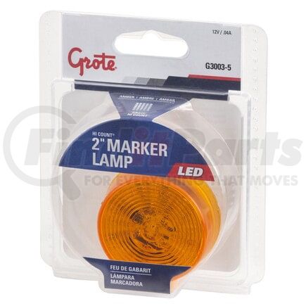 Grote G30035 CLR/MKR2", YEL, HI CNTTMLED (9 DIODE), RTL