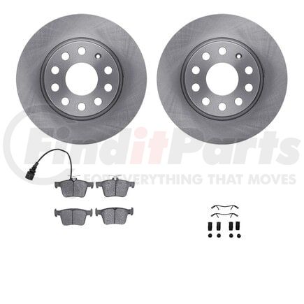 Dynamic Friction Company 6512-74355 Brake Rotor with 5000 Brake Pads and Hardware Kit