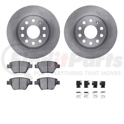 Dynamic Friction Company 6612-74160 Rotors with 5000 Euro Ceramic Brake Pads includes Hardware