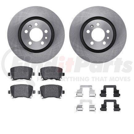 Dynamic Friction Company 6612-74147 Rotors with 5000 Euro Ceramic Brake Pads includes Hardware