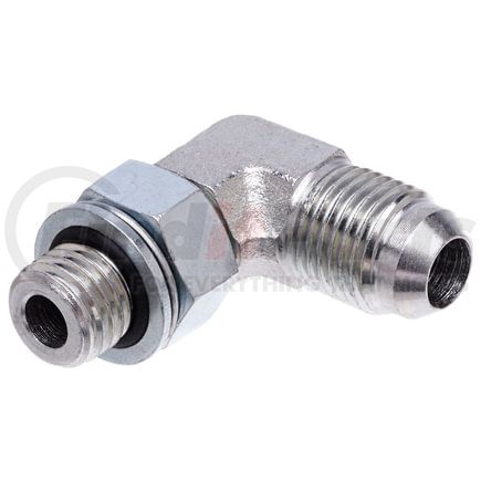 Gates G63160-1608 Male Metric with O-Ring to Male JIC 37 Flare - 90 (Metric Conversion)