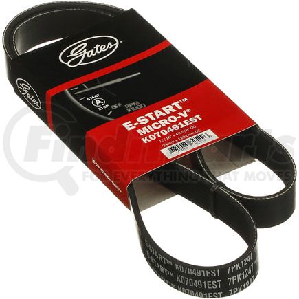 Gates K070491EST E-Start Micro-V Serpentine Drive Belt