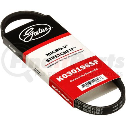 Gates K030196SF Stretch Fit Micro-V Serpentine Drive Belt