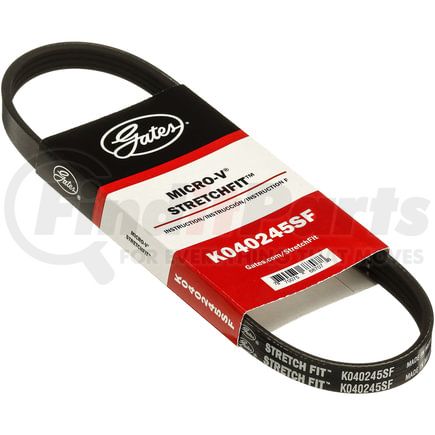 Gates K040245SF Stretch Fit Micro-V Serpentine Drive Belt
