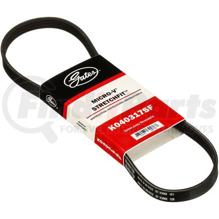 Gates K040317SF Stretch Fit Micro-V Serpentine Drive Belt