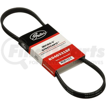 Gates K040331SF Stretch Fit Micro-V Serpentine Drive Belt