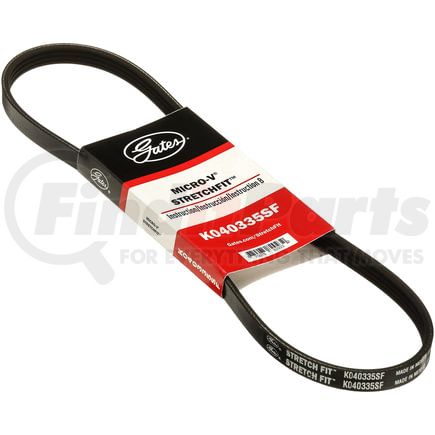 Gates K040335SF Stretch Fit Micro-V Serpentine Drive Belt
