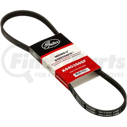Gates K040356SF Stretch Fit Micro-V Serpentine Drive Belt