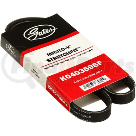 Gates K040359SF Stretch Fit Micro-V Serpentine Drive Belt