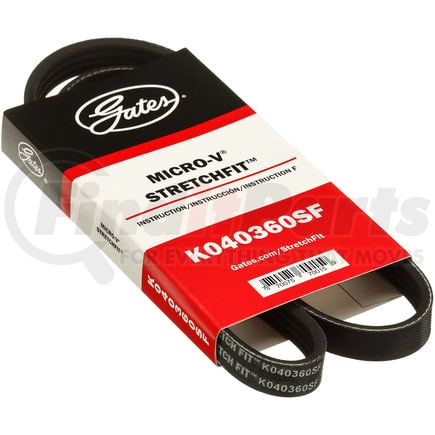 Gates K040360SF Stretch Fit Micro-V Serpentine Drive Belt