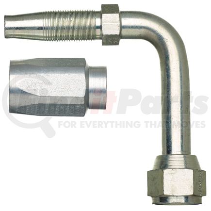 Gates G34213-0404 Dual Seat Female JIC 37/SAE 45 Flare Swivel - 90 Bent Tube - Steel
