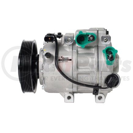 Mando 10A1102 New OE AC Compressor w/ Clutch & Pre-filled Oil, Direct Replacement