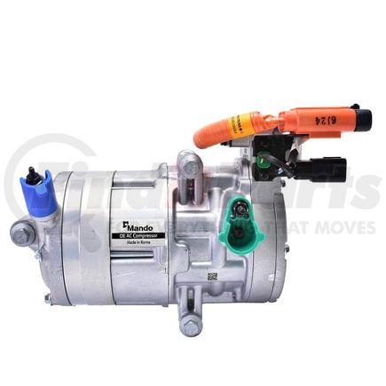 Mando 10A1550 New OE AC Compressor w/ Clutch & Pre-filled Oil, Direct Replacement