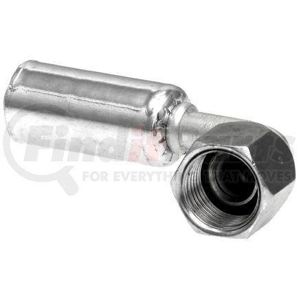 Gates G472051210 Female SAE 45 Flare Swivel - 90 Bent Tube - Aluminum (PolarSeal II ACB)
