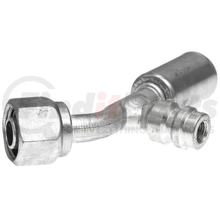 Gates G475760808 Female SAE Tube O-Ring w/R134 Service Port-45 Bent Tube-Alum (PolarSeal II ACB)