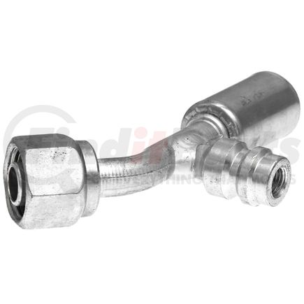 Gates G475761010S Female SAE Tube O-Ring w/R134 Service Port-45 Bent Tube-Steel (PolarSeal II ACB)