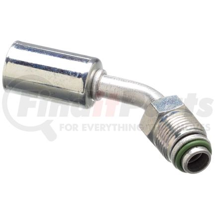Gates G475840806S Male SAE Tube O-Ring Nut - 45 Bent Tube - Steel (PolarSeal II ACB)