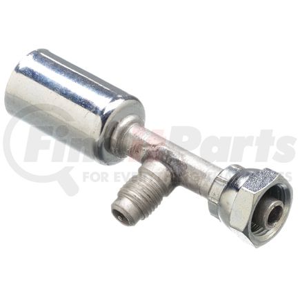 Gates G475860606S Female SAE Tube O-Ring Nut Swivel w/ R12 Service Port - Steel (PolarSeal II ACB)