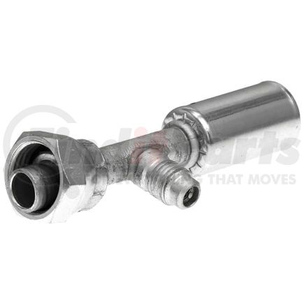 Gates G475860808 Female SAE Tube O-Ring Nut Swivel w/R12 Service Port-Aluminum (PolarSeal II ACB)