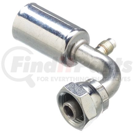 Gates G475871010S Female SAE Tube O-Ring Nut Swivel-R12 SvcPort-90 Bent Tube-Stl PolarSeal II ACB