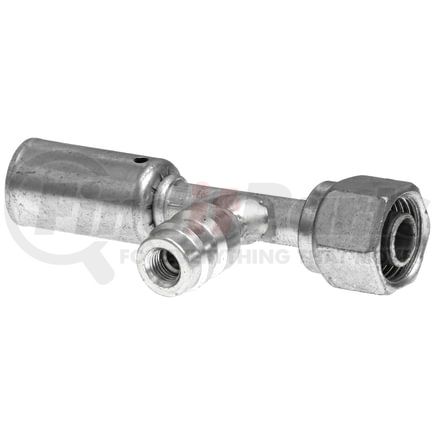 Gates G475881010 Female SAE Tube O-Ring Nut Swivel w/R134a Service Port-Alum. (PolarSeal II ACB)