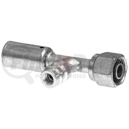 Gates G475881212S Female SAE Tube O-Ring Nut Swivel w/ R134a Svc Port - Steel (PolarSeal II ACB)