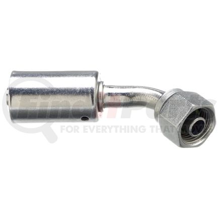 Gates G475910806S Female SAE Tube O-Ring Nut Swivel - 45 Bent Tube - Steel (PolarSeal II ACB)