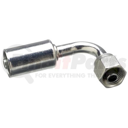 Gates G475921212S Female SAE Tube O-Ring Nut Swivel - 90 Bent Tube - Steel (PolarSeal II ACB)