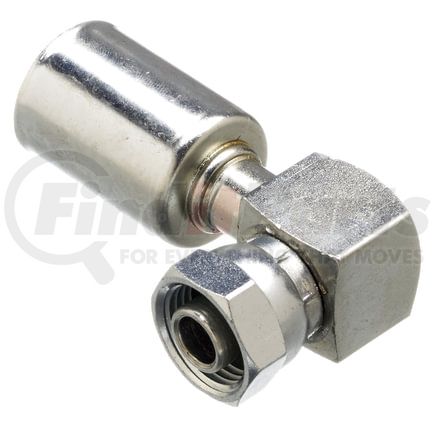 Gates G475960808S Female SAE Tube O-Ring Nut Swivel - 90 Block - Steel (PolarSeal II ACB)