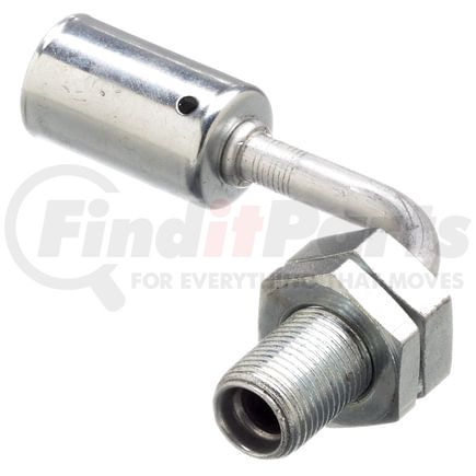 Gates G476020808S Male Inverted O-Ring Bulkhead - 90 Bent Tube - Steel (PolarSeal II ACB)