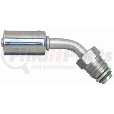Gates G45584-0808 Male SAE Tube O-Ring Nut - 45 Bent Tube - Aluminum (PolarSeal ACA)