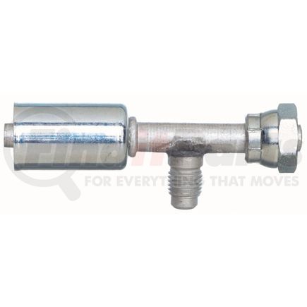 Gates G45586-1010 Female SAE Tube O-Ring Nut Swivel w/ R12 Service Port - Aluminum (PolarSeal ACA)