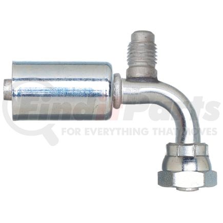 Gates G45587-1210 Female SAE Tube O-Ring Nut Swivel-R12 Svc Port-90 Bent Tube-Alum (PolarSeal ACA)