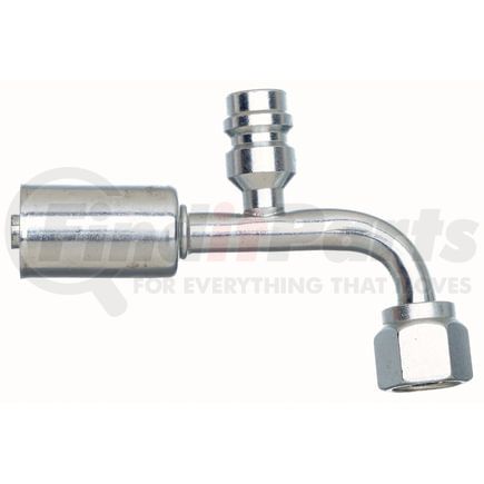 Gates G45589-0606S Female SAE Tube O-Ring Nut Swivel-R134a Svc Port-90 Bent Tube-Stl PolarSeal ACA