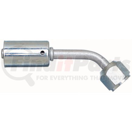 Gates G45594-0820 Female SAE Tube O-Ring Metric Nut Swivel-45 Bent Tube-Aluminum (PolarSeal ACA)