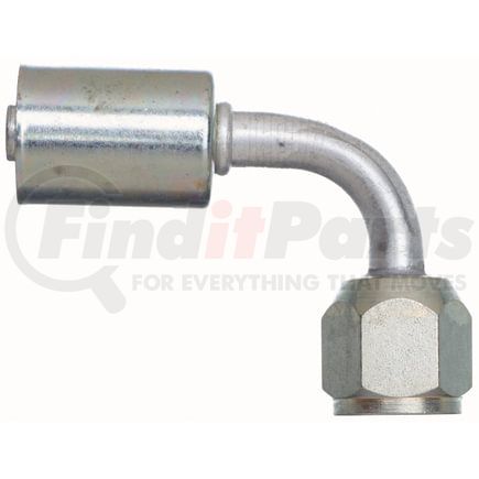 Gates G45606-1212 Female SAE Tube Dual O-Ring Nut - 90 Bent Tube - Aluminum (PolarSeal ACA)