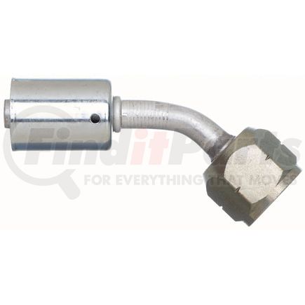 Gates G45608-1024 Female SAE Tube Dual O-Ring Metric Nut - 45 Bent Tube - Aluminum (PolarSeal ACA)