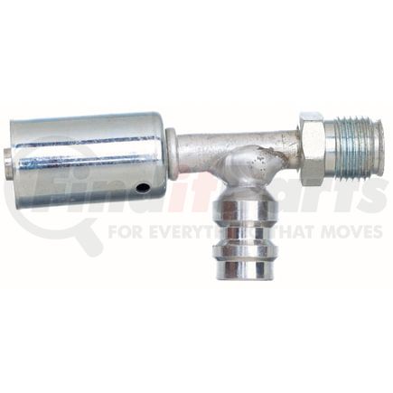 Gates G45611-0808 Male Inverted O-Ring with R134a Service Port - Aluminum (PolarSeal ACA)