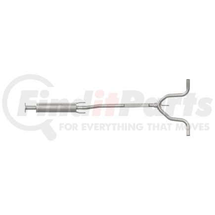 Walker Exhaust 48352 Direct Fit Exhaust Resonator and Pipe Assembly 2" Outlet (Outside)