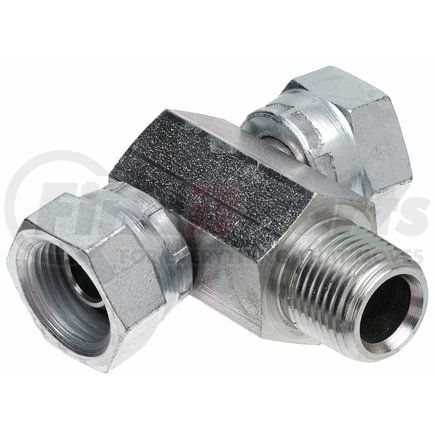 Gates G60186-0404 Female Pipe Swivel NPSM on Run to Male Pipe NPTF - Tee (SAE to SAE)