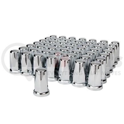 United Pacific 10059CB Wheel Lug Nut Cover - 33mm x 3.25", Chrome, Plastic, Tall, Classic, Push-On Style