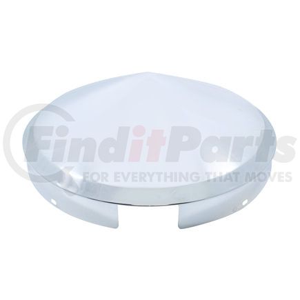 United Pacific 10149 Axle Hub Cap - Front, 4 Even Notched, Chrome, Pointed, 1" Lip