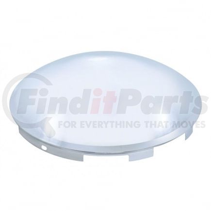 United Pacific 10166 Axle Hub Cap - Front, 6 Uneven Notched, Chrome, Dome Style, 7/16" Lip