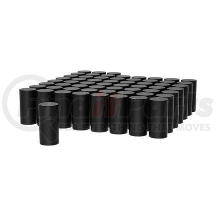 United Pacific 10190CB Wheel Lug Nut Cover Set - 33mm x 4 1/4", Black, Tall Cylinder, Thread-On