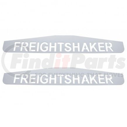 United Pacific 10436P Mud Flap Hanger - Card of 2, Mud Flap Plate, Bottom, 4" x 24", Chrome, Freightshaker, Welded Stud