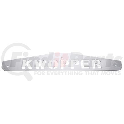 United Pacific 10439 Mud Flap Hanger - Mud Flap Plate, Bottom, 4" x 24", Chrome, Kwopper, Bolt Thru