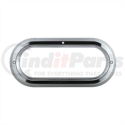 United Pacific 10490 Clearance Light Bezel - Chrome, Plastic, without Visor, for  6" Grommet Mounted Oval Lights