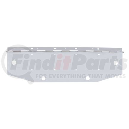 United Pacific 10492 License Plate Frame - Chrome 2 License Plate Angle Shaped Holder, with Square Marker Light Cutout