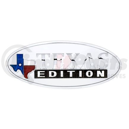 United Pacific 11017 Emblem - Chrome, Oval, "Texas Edition"